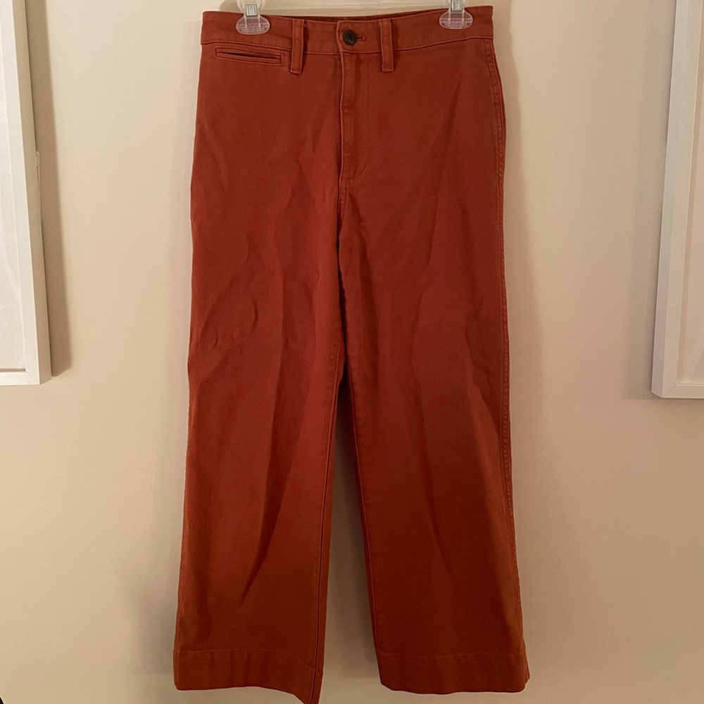Madewell slim Emmett wide leg cropped pants